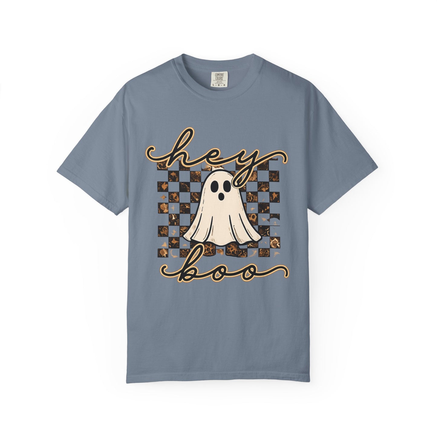 Hey Boo Checkered Tee
