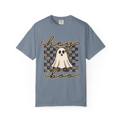Hey Boo Checkered Tee