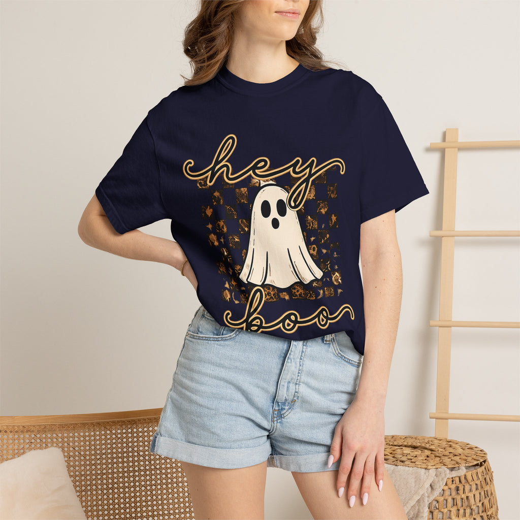 Hey Boo Checkered Tee
