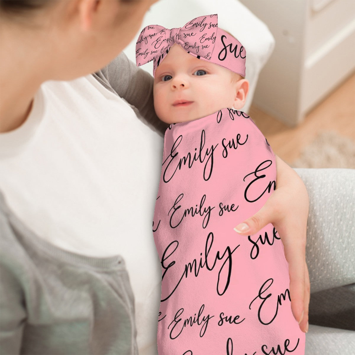 Baby Swaddle Sack with Baby Headband