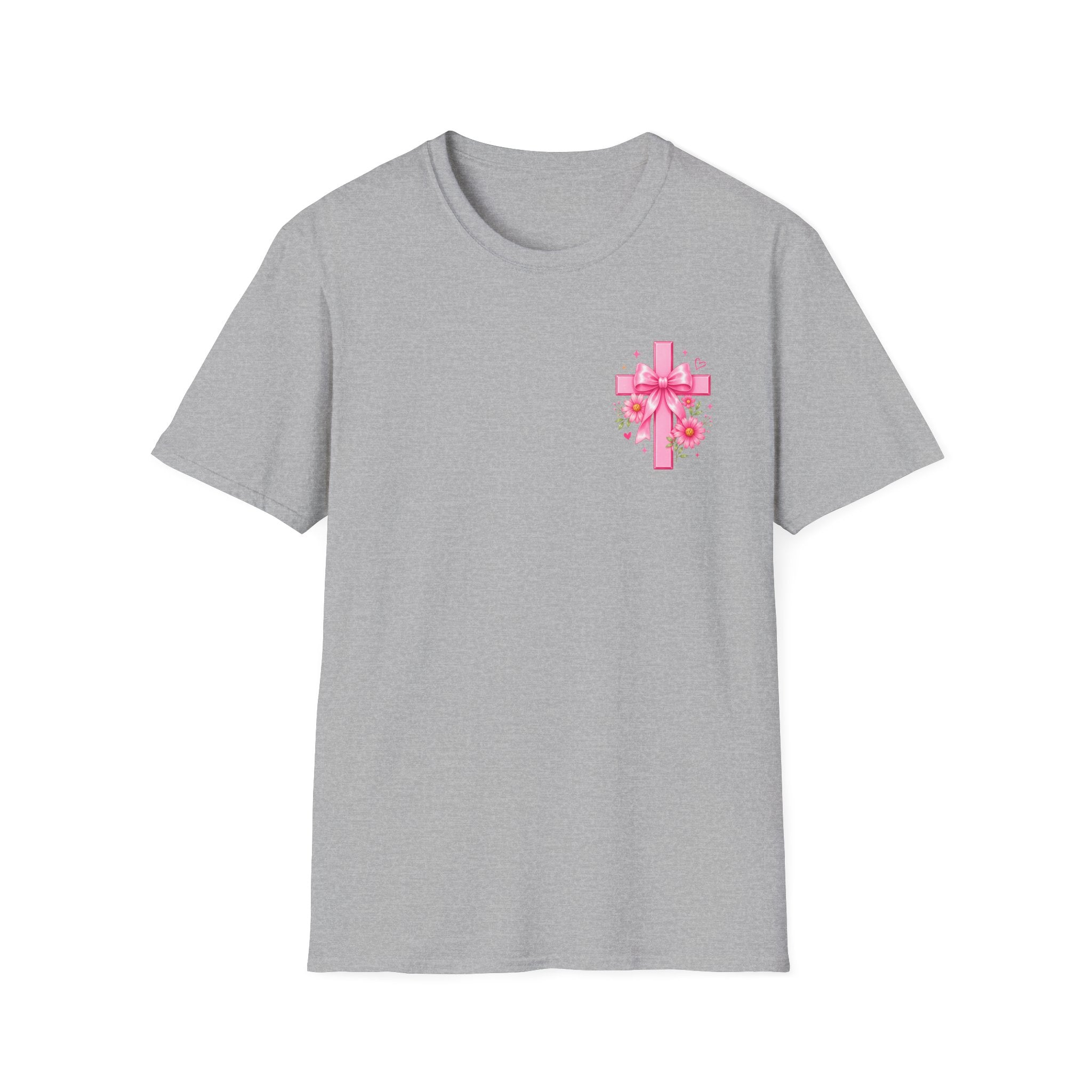 God Is In The Details Tee | Coquette Christian Shirt | Girly Faith Graphic Tee | Pink Bow Cross Shirt | Trendy Boutique Top