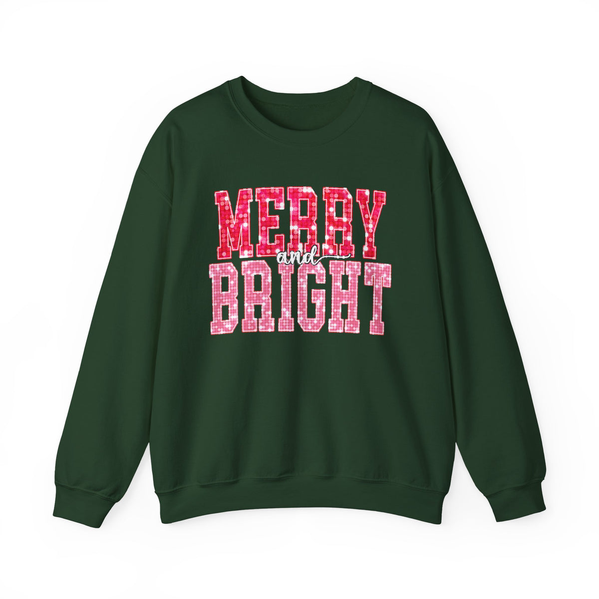 Merry and Bright Christmas Crewneck Sweatshirt