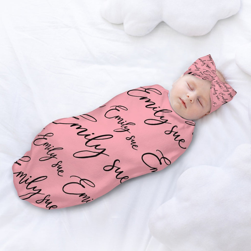 Baby Swaddle Sack with Baby Headband