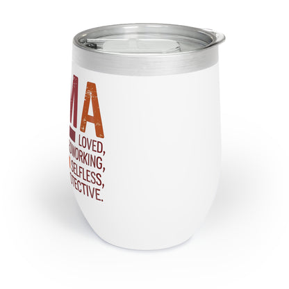 Hardworking Mama Tumbler — Mom Wine Sleeve, Birthday Gift Idea