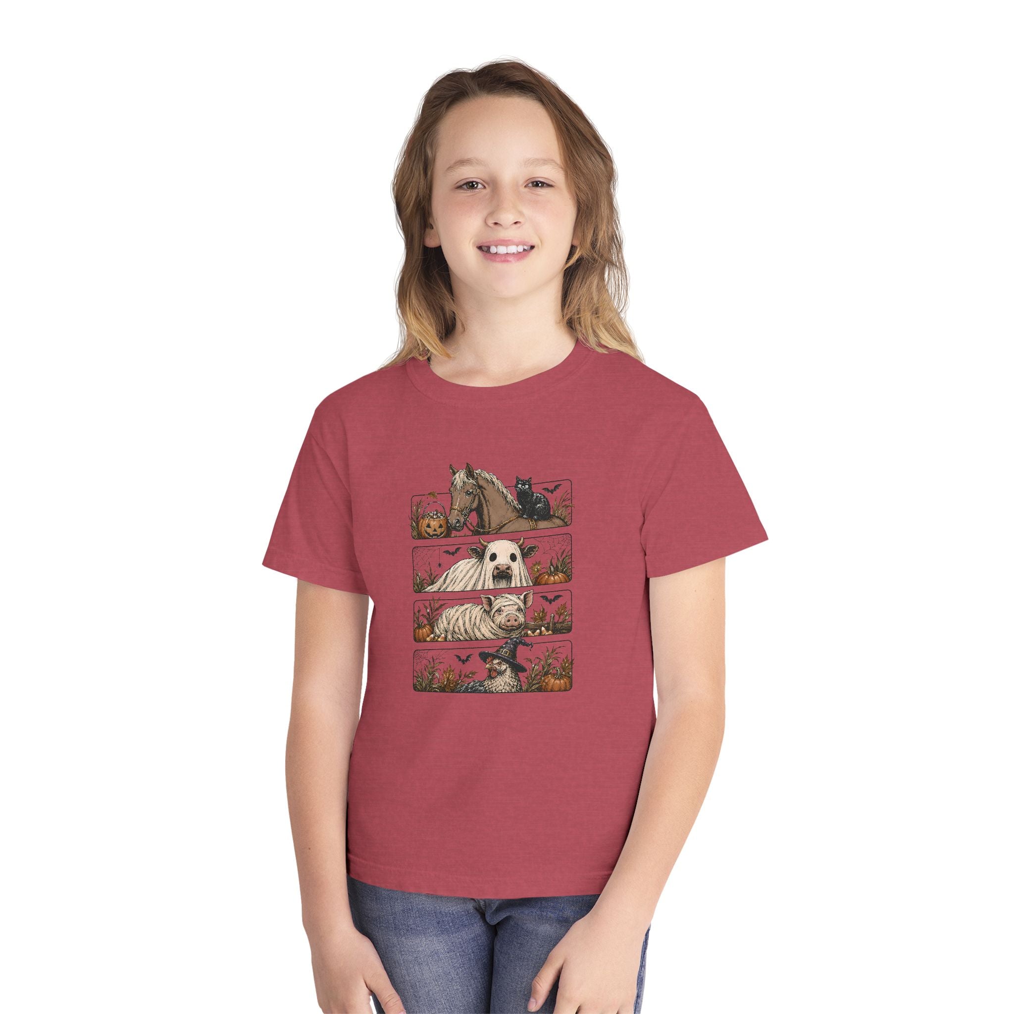 Halloween Farm Animals Youth Tee