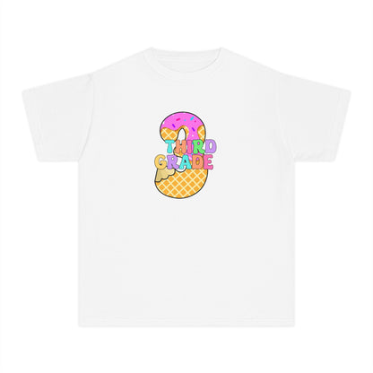 Third Grade Ice Cream Pencil Youth Tee