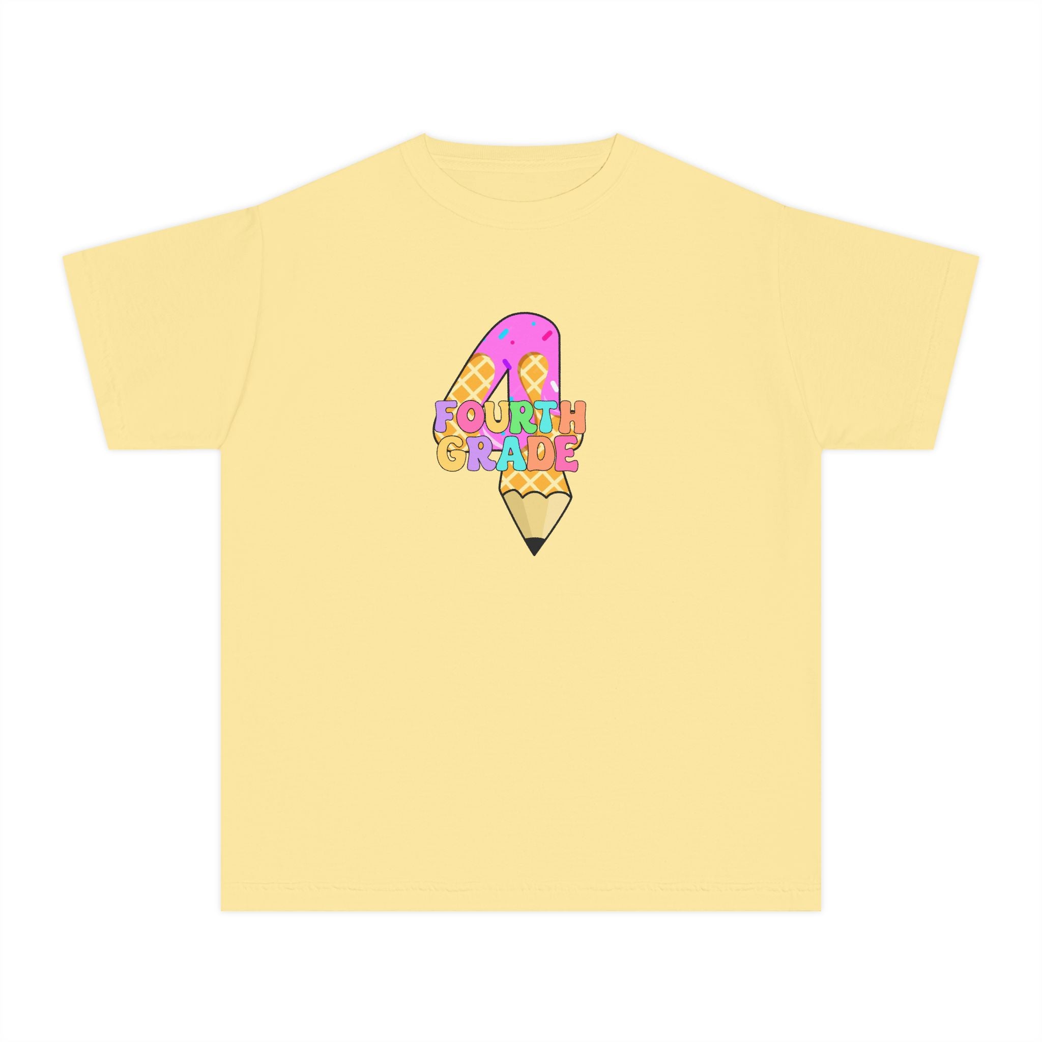 Fourth Grade Ice Cream Pencil Youth Tee