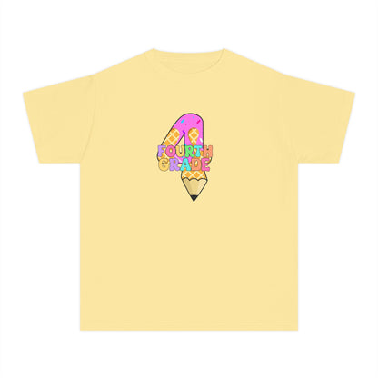 Fourth Grade Ice Cream Pencil Youth Tee
