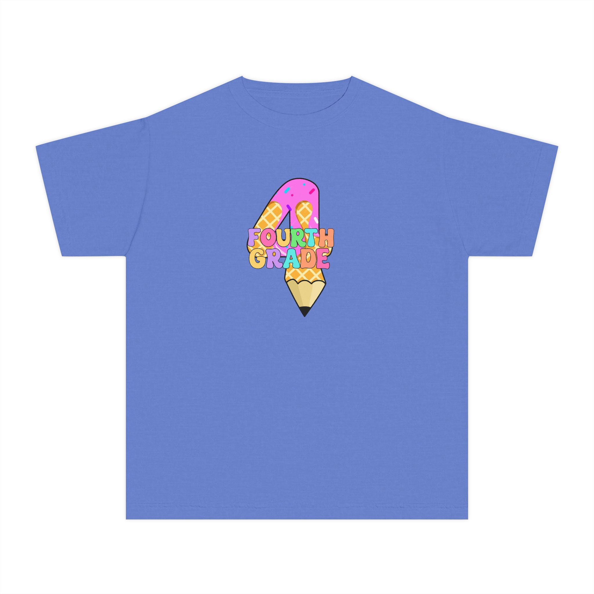 Fourth Grade Ice Cream Pencil Youth Tee