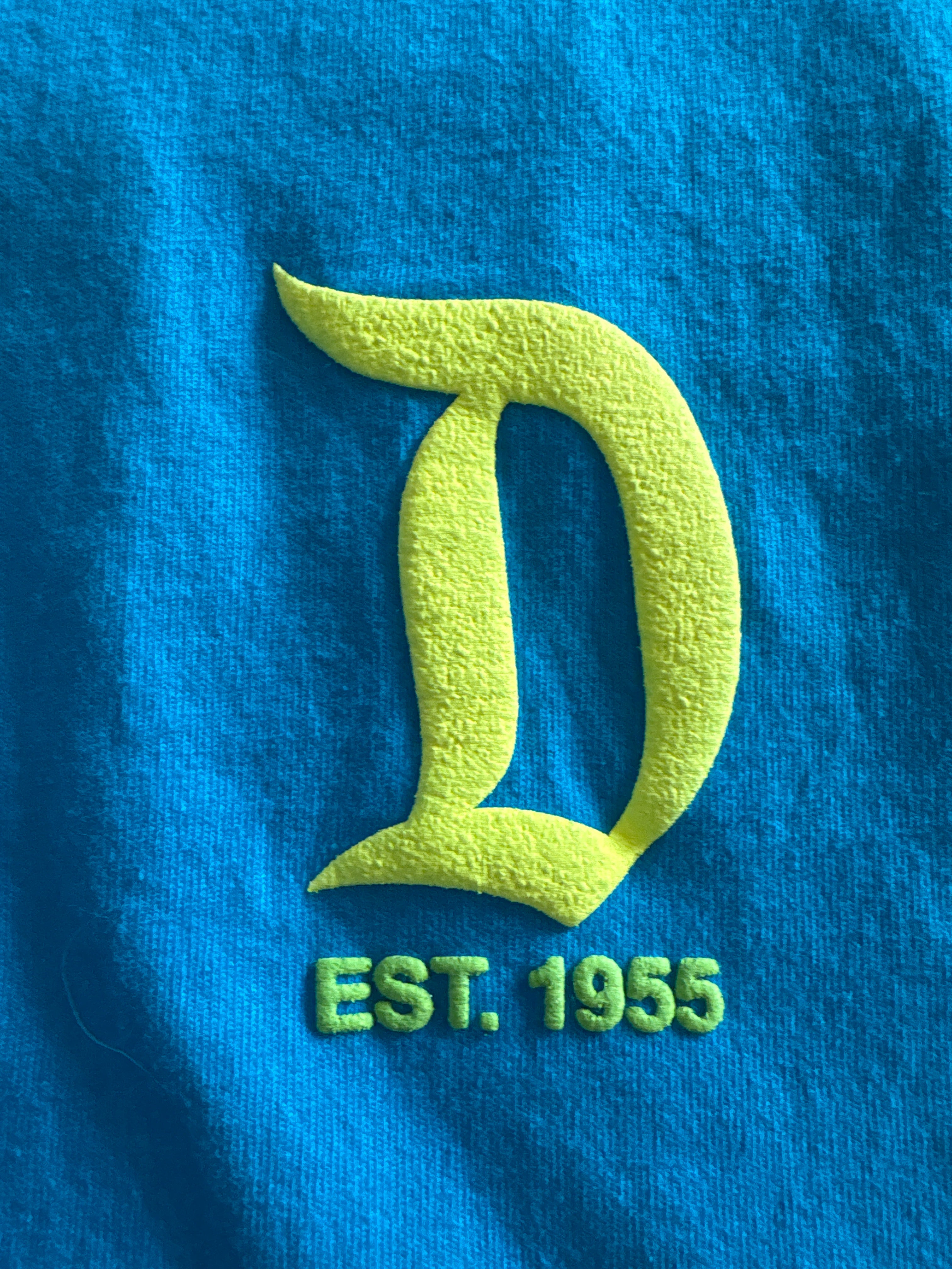 Disneyland Resort Spirit Jersey – Blue & Lime Green Puff Logo | Large