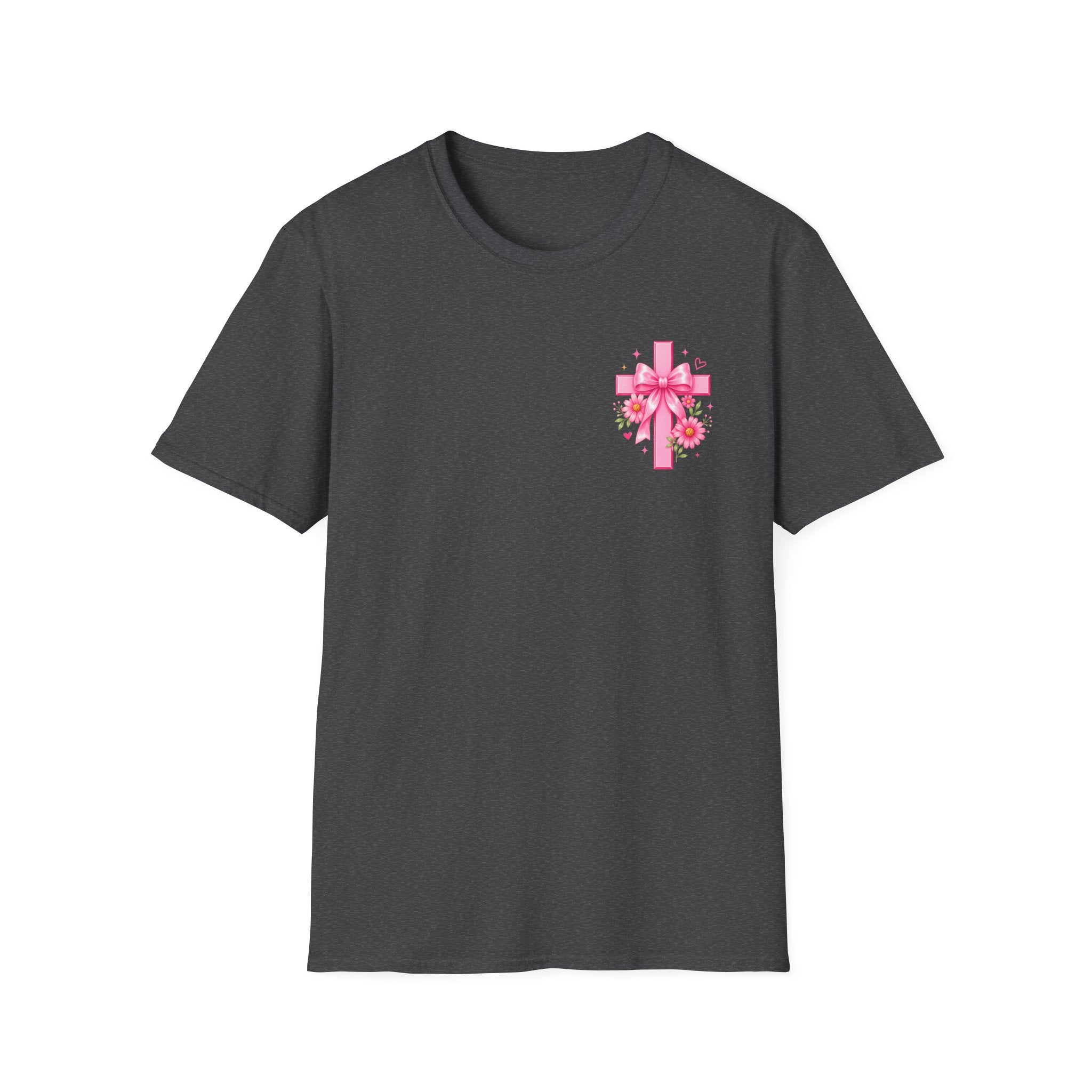God Is In The Details Tee | Coquette Christian Shirt | Girly Faith Graphic Tee | Pink Bow Cross Shirt | Trendy Boutique Top