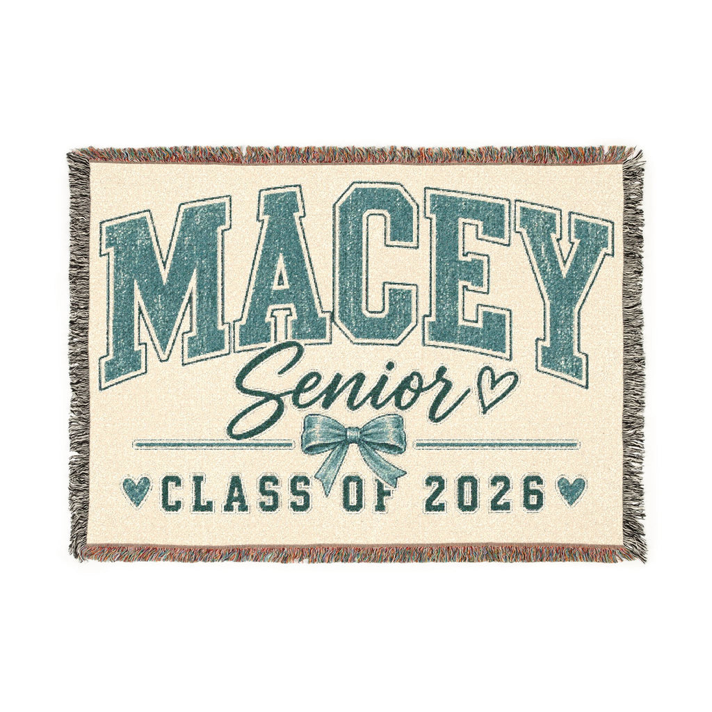 Personalized Senior Class Woven Blanket