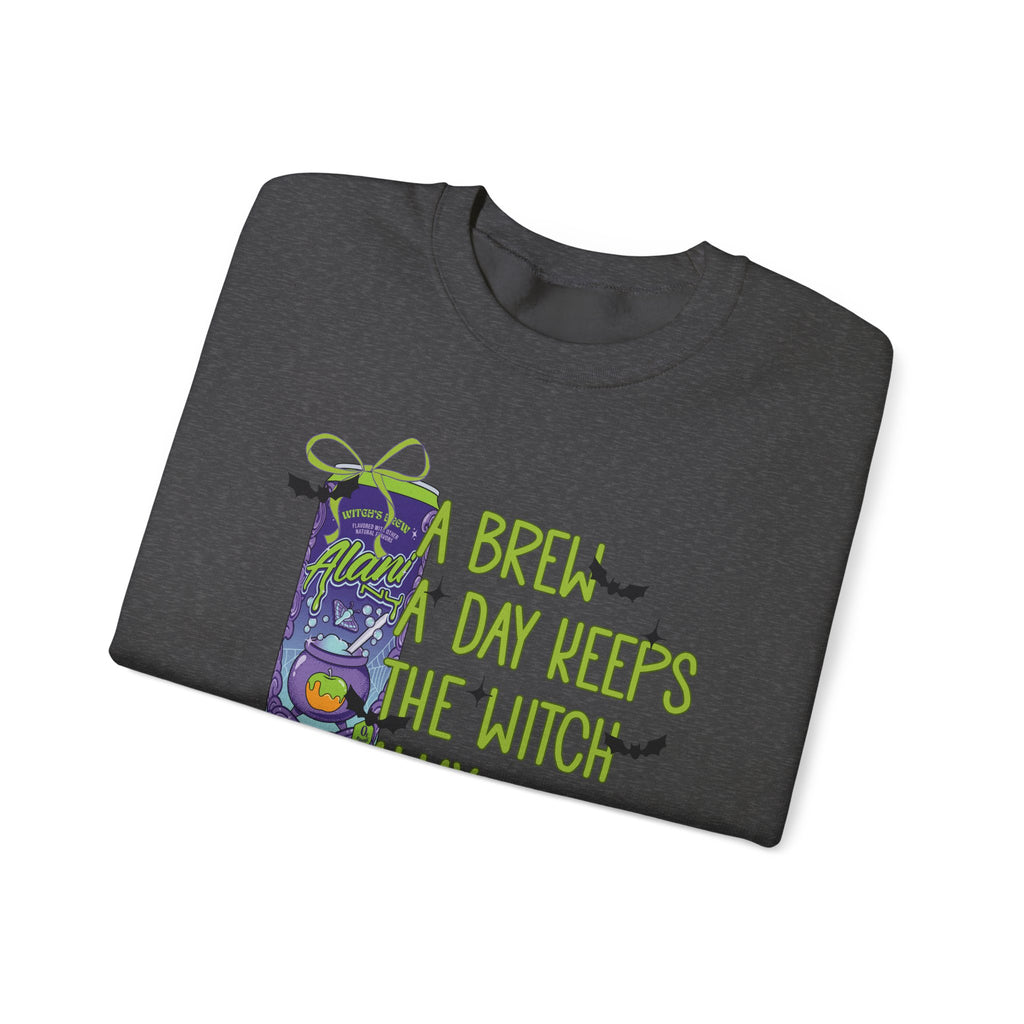 "A Brew A Day Keeps the Witch Away" Halloween Crewneck