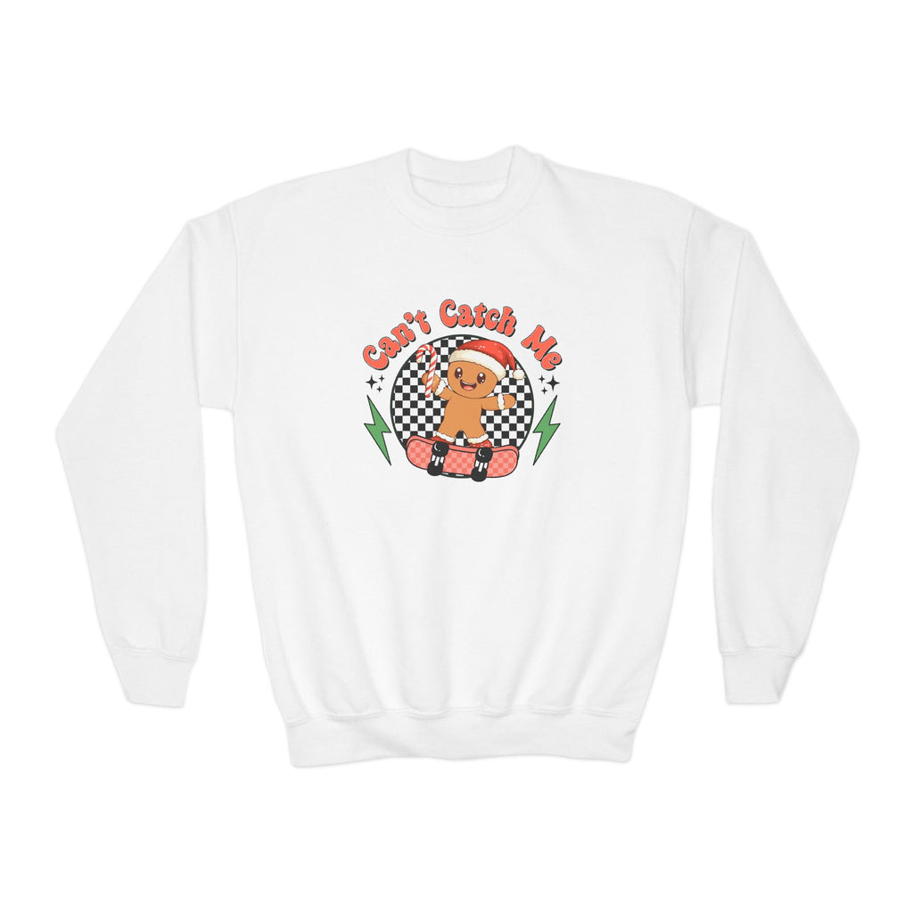 Candy Catcher Gingerbread Youth Crewneck Sweatshirt