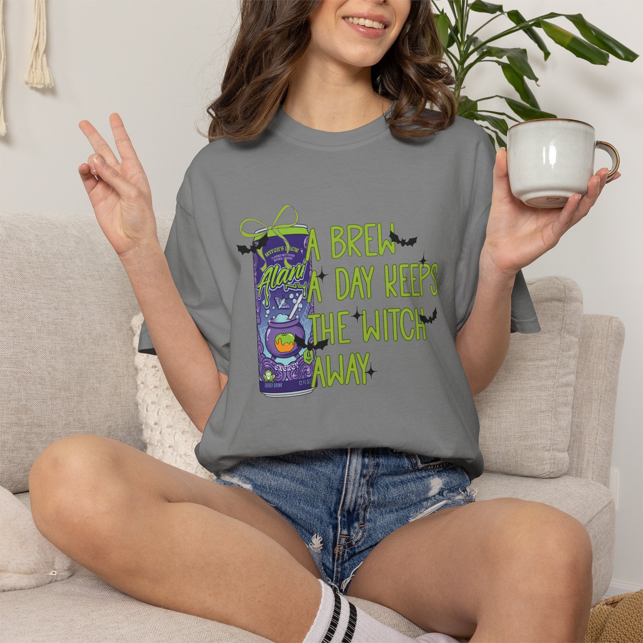 Brew All Day Keeps The Witch Away Tee