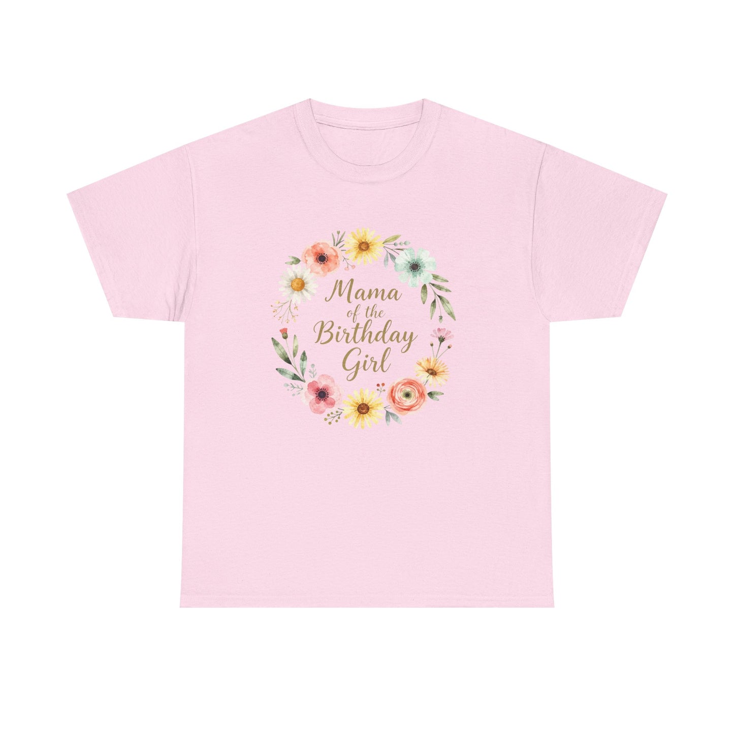 Mama of the Birthday Girl Tee | Floral Wreath, Mom Shirt, Birthday Party Shirt