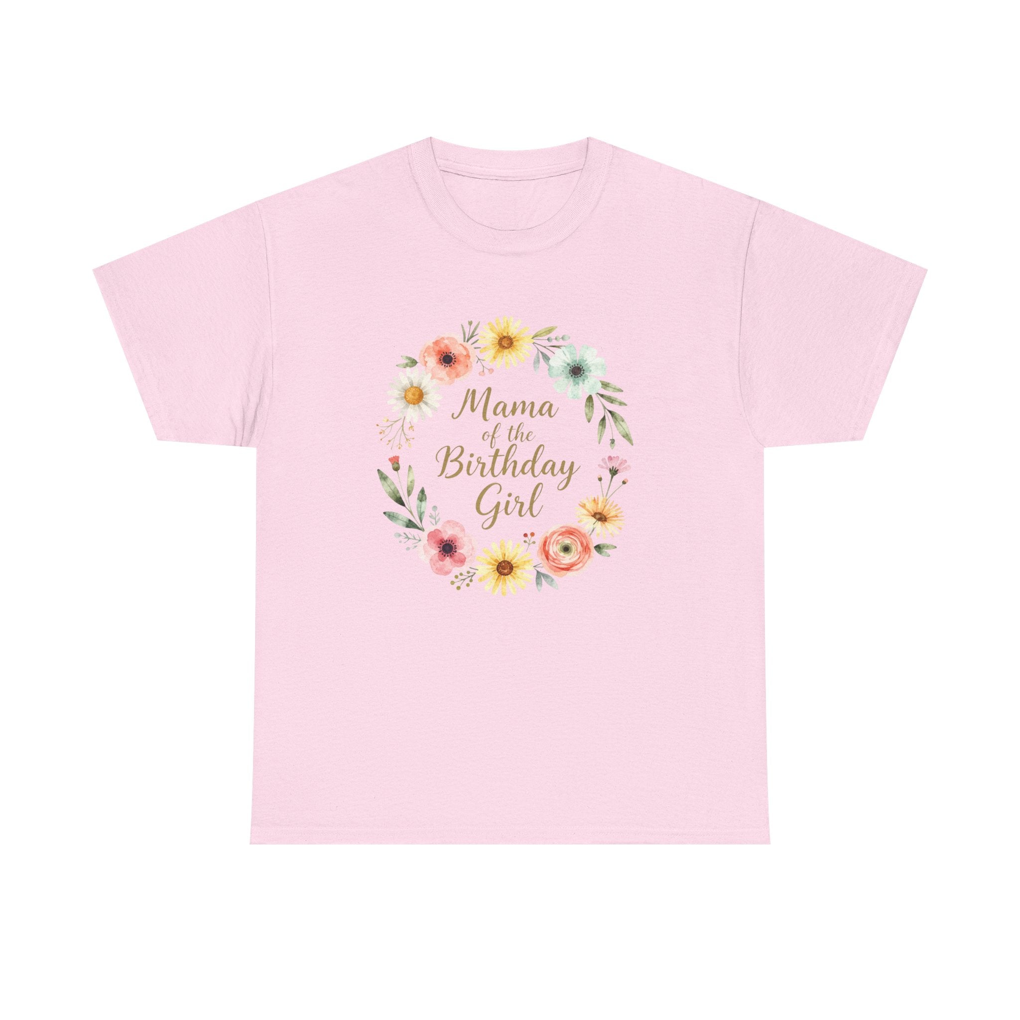 Mama of the Birthday Girl Tee | Floral Wreath, Mom Shirt, Birthday Party Shirt