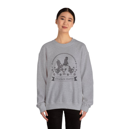 Chicken Mama illustration sweatshirt | hen flock floral design