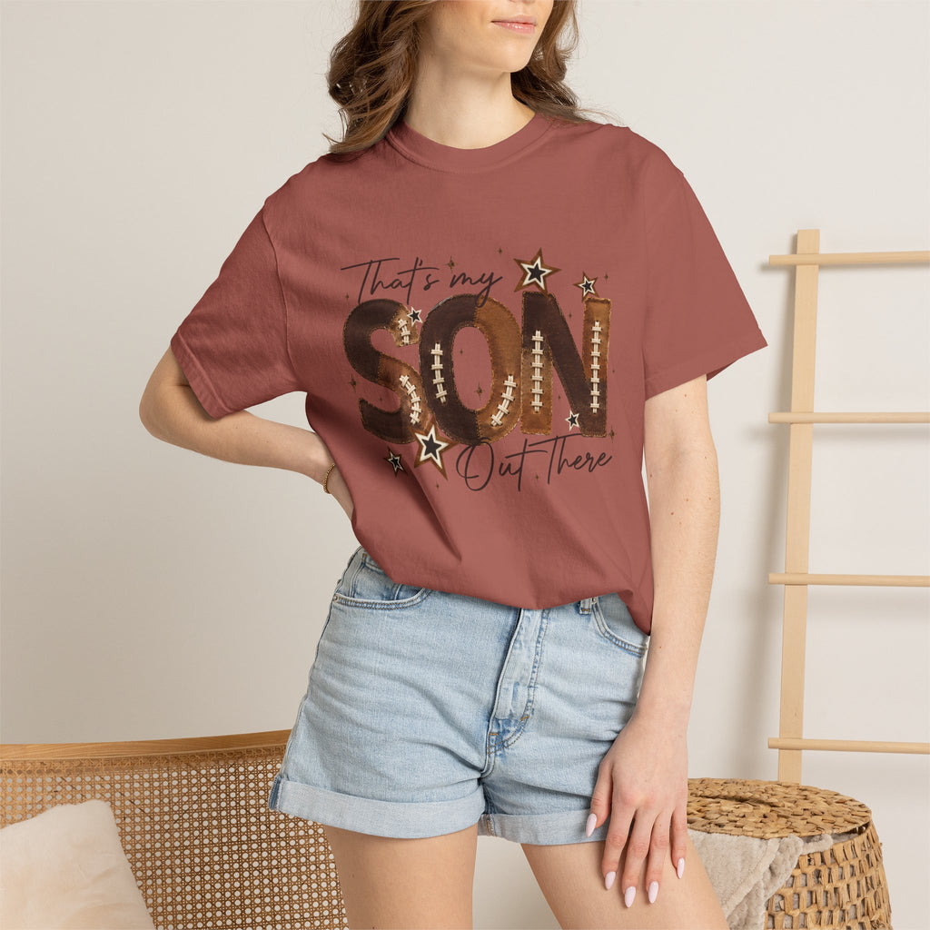 That’s My Son Football T-Shirt — Personalized Jersey Number Tee