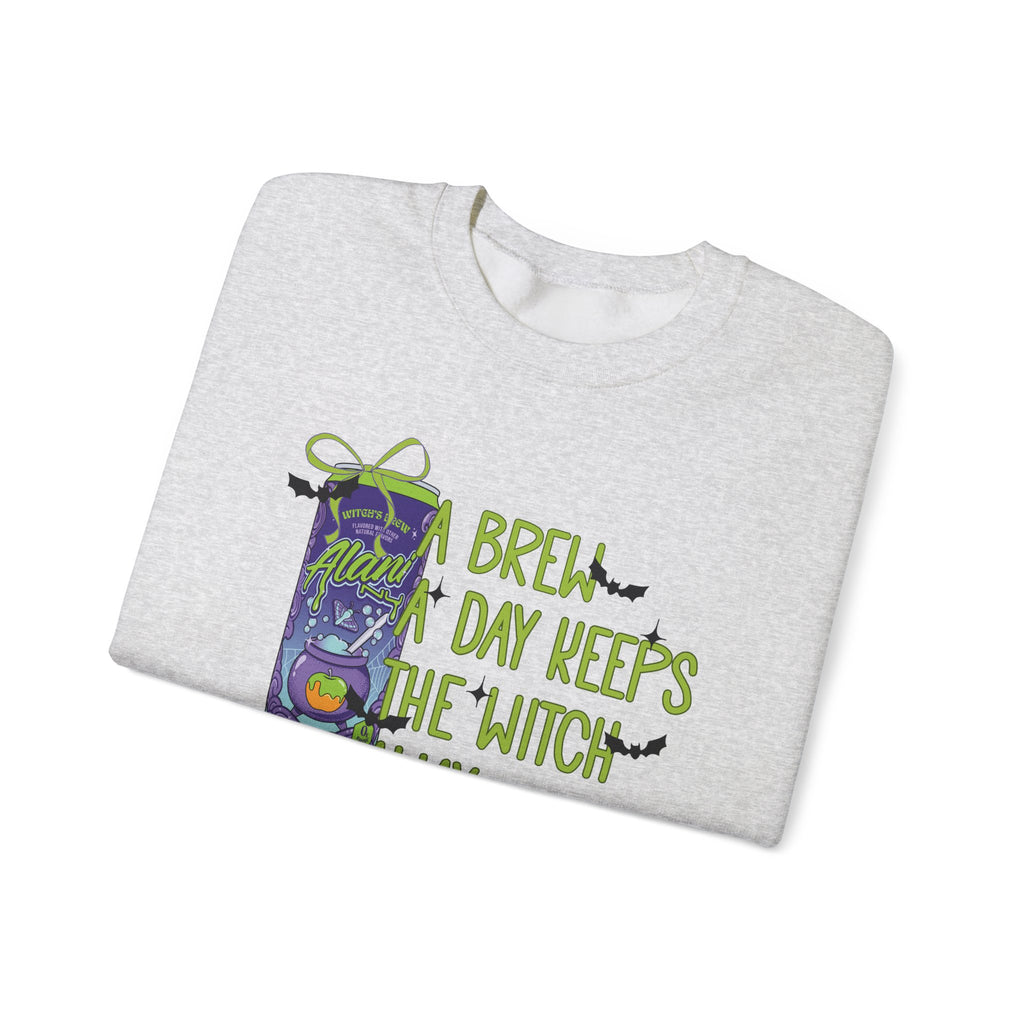 "A Brew A Day Keeps the Witch Away" Halloween Crewneck