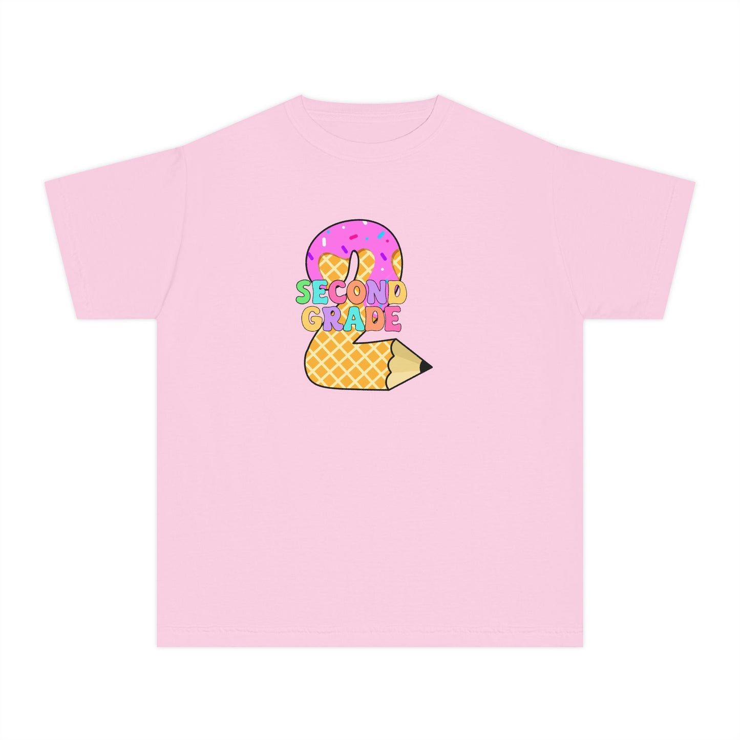Second Grade Ice Cream Pencil Youth Tee