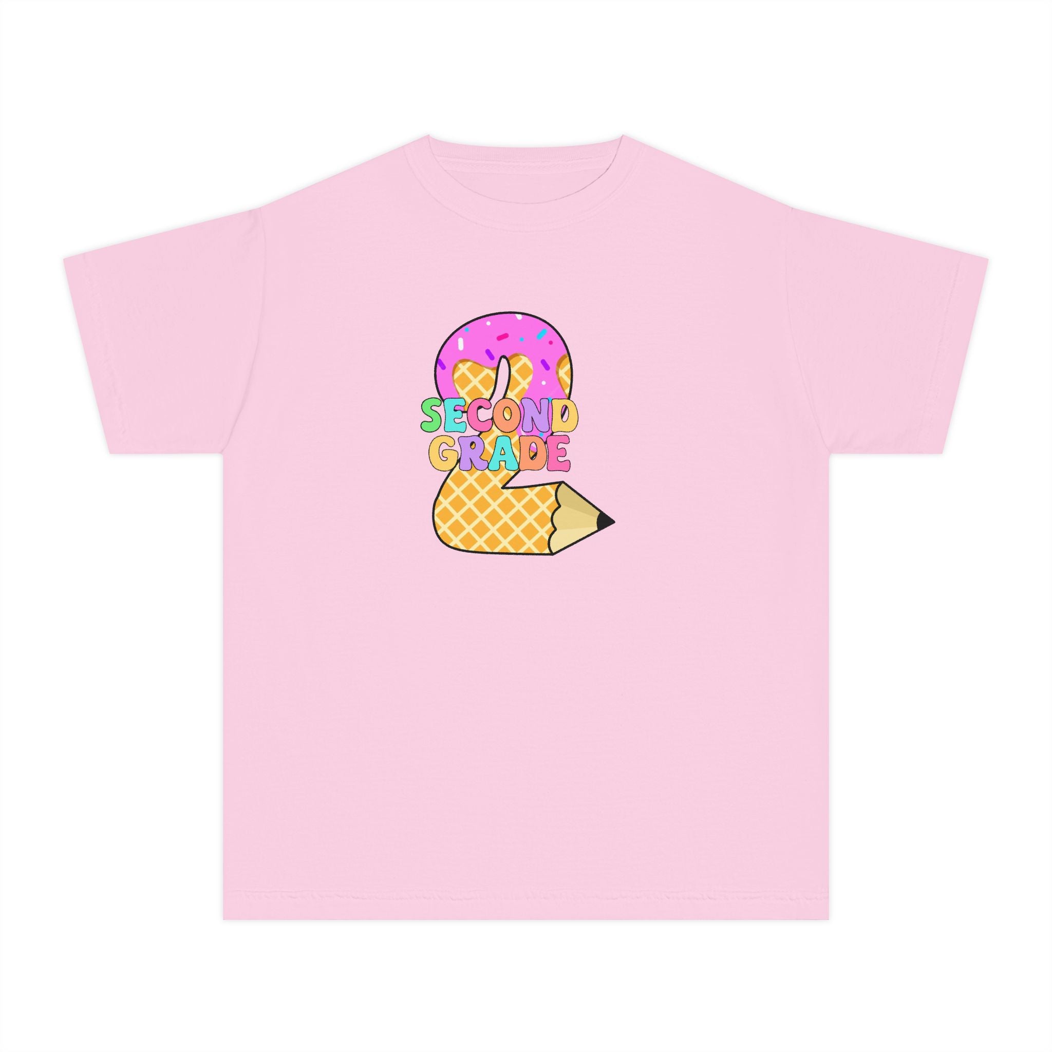 Second Grade Ice Cream Pencil Youth Tee