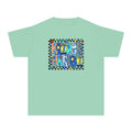 Youth Tee — Colorful 'Good Vibes' Checkerboard Graphic