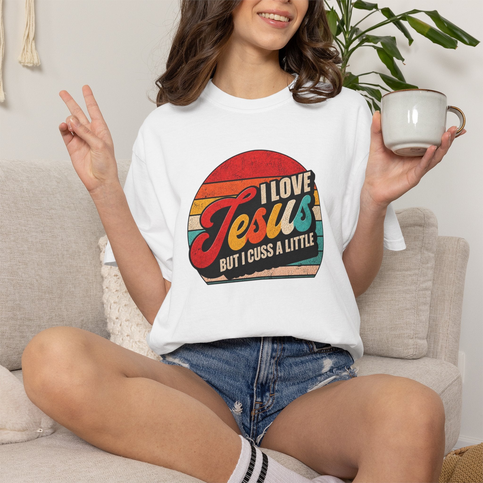 I Love Jesus But I Cuss A Little T-Shirt