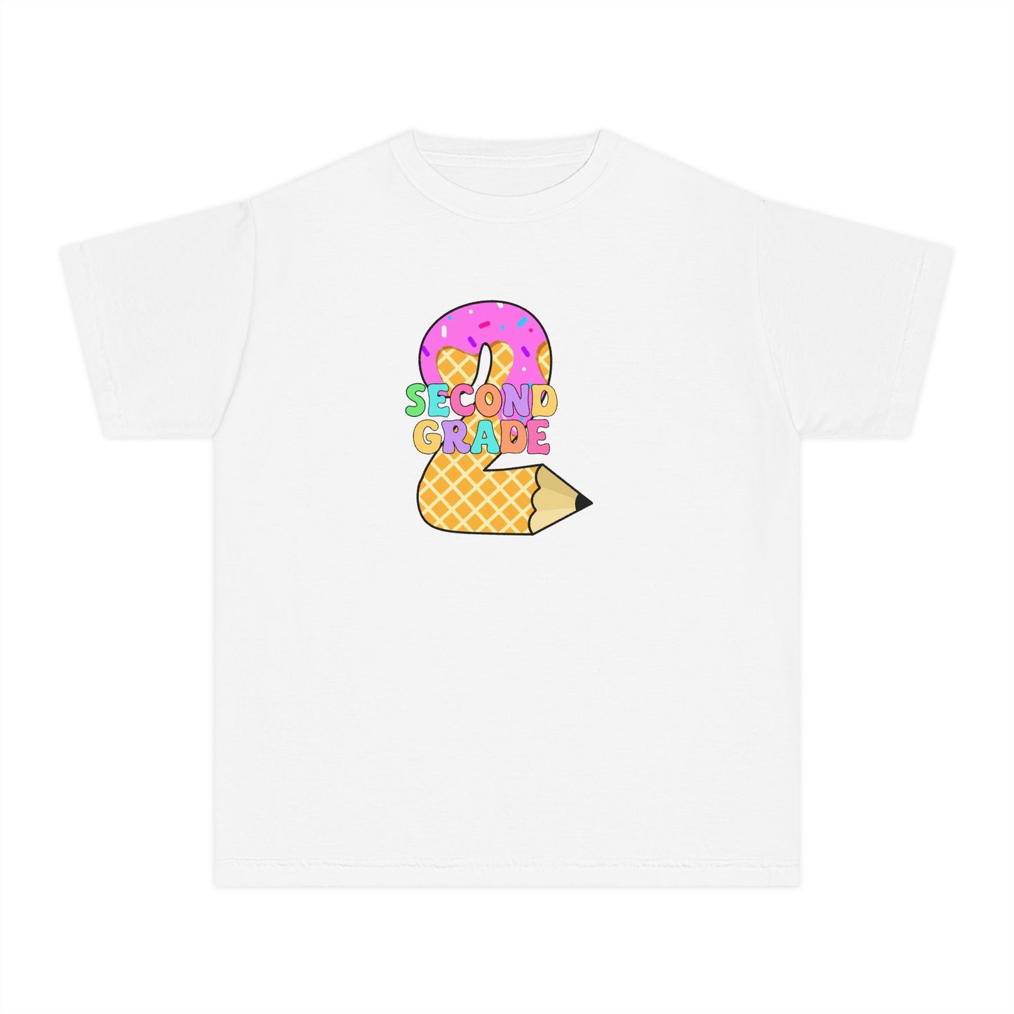 Second Grade Ice Cream Pencil Youth Tee