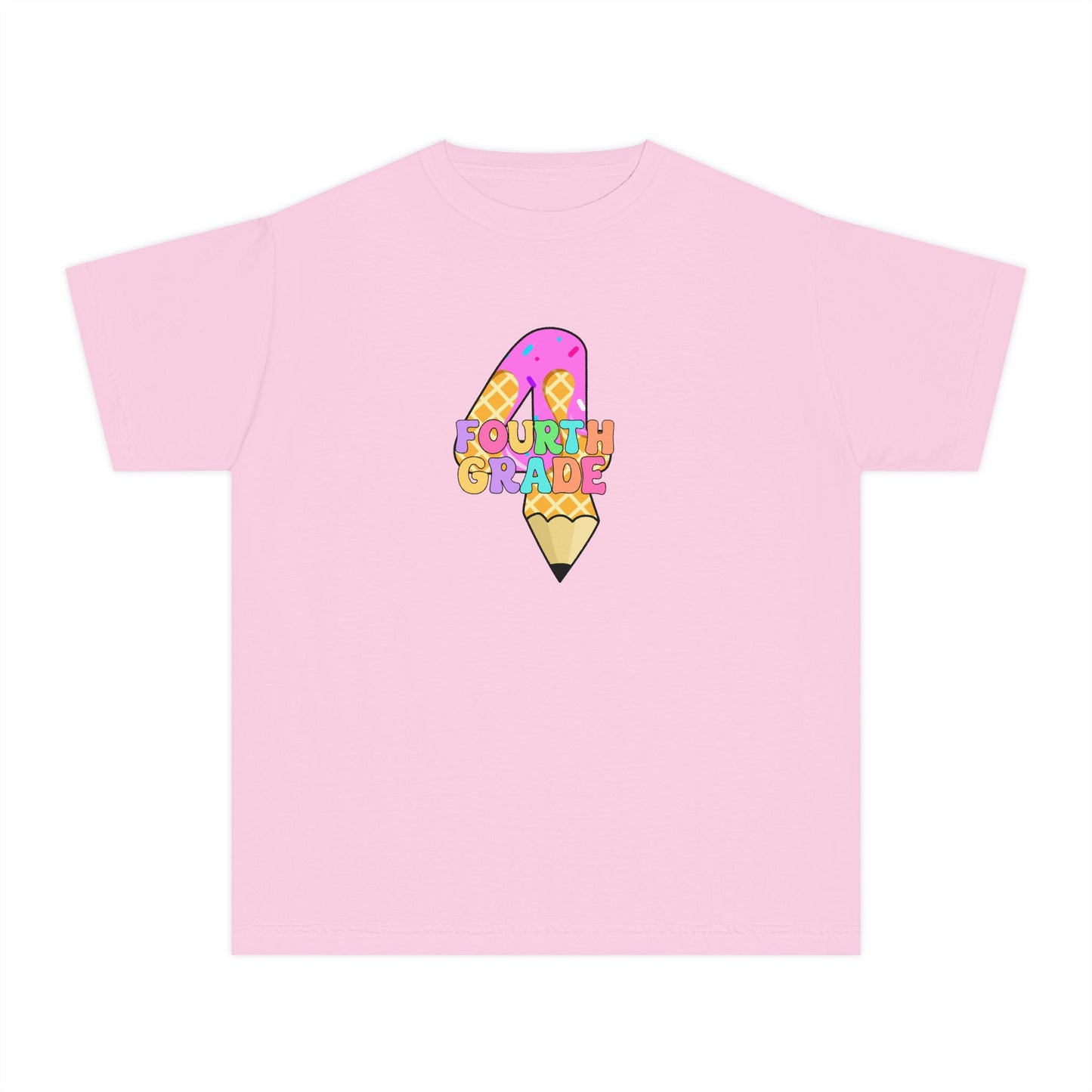 Fourth Grade Ice Cream Pencil Youth Tee