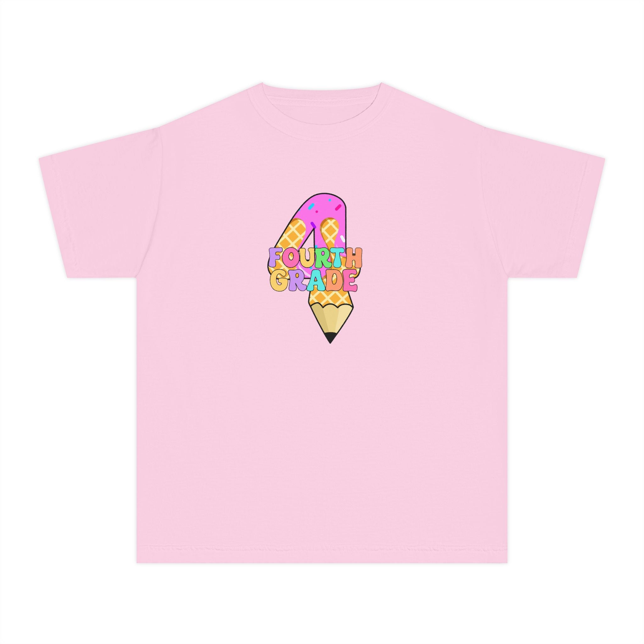 Fourth Grade Ice Cream Pencil Youth Tee