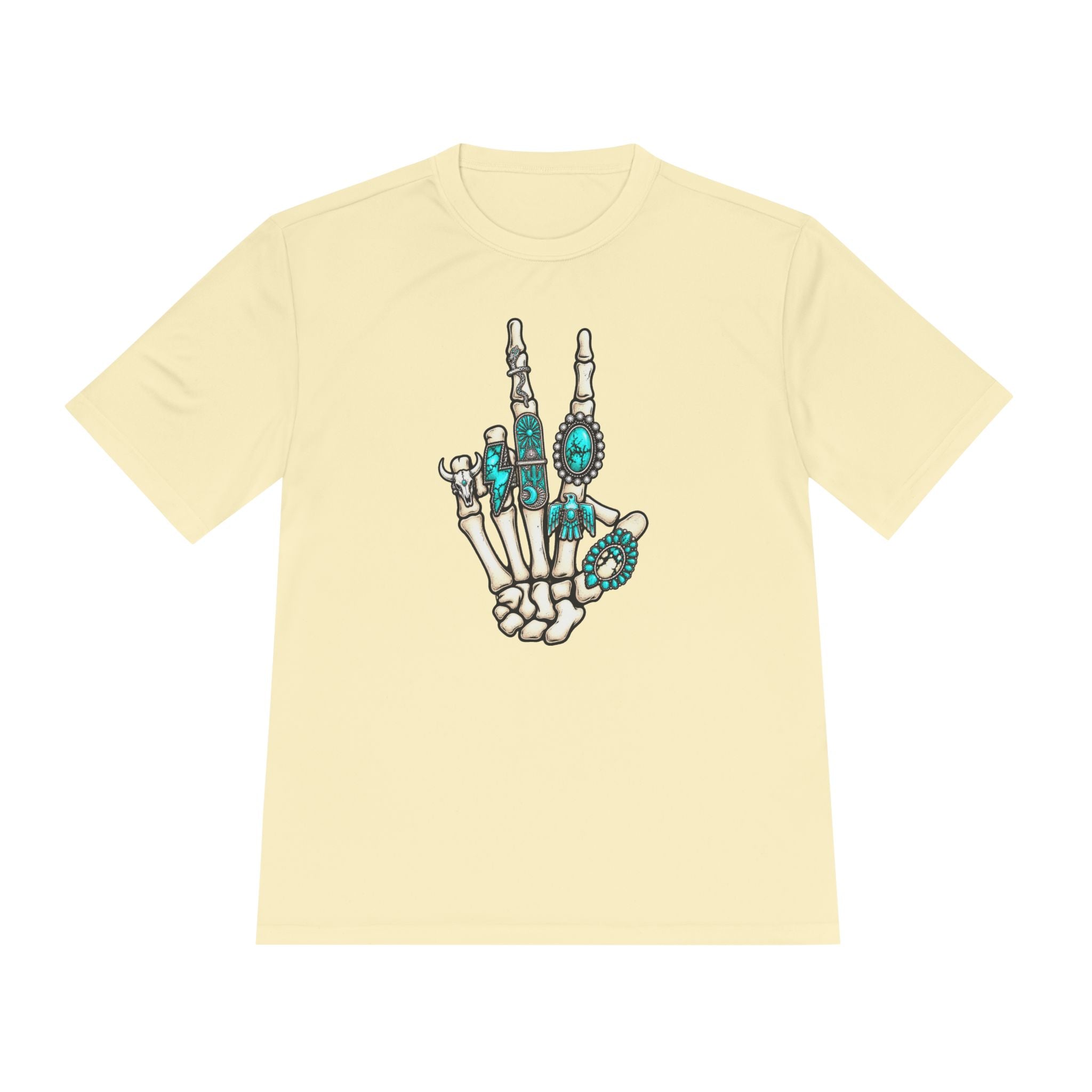 Turquoise Western Skeleton Hand Tee
