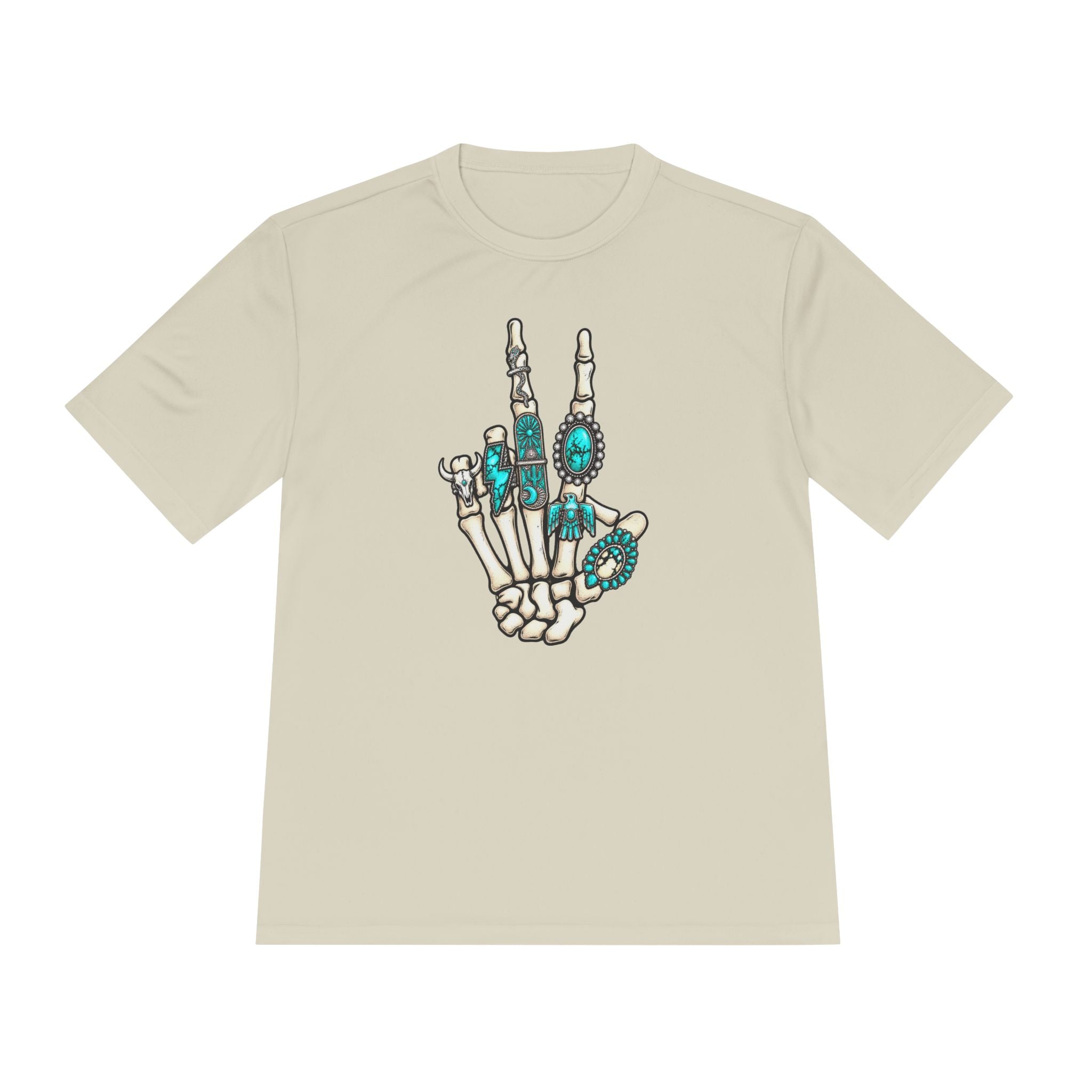 Turquoise Western Skeleton Hand Tee