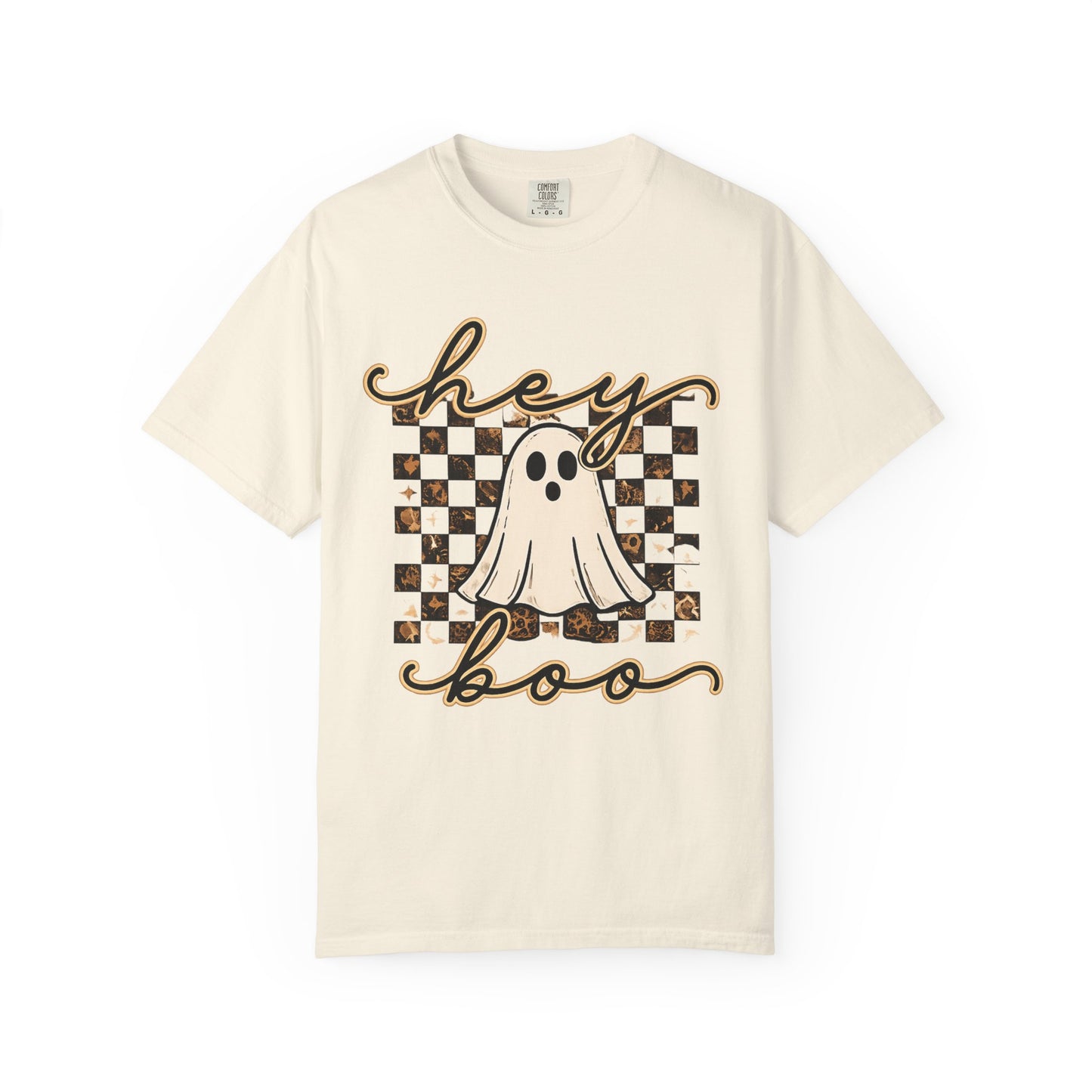 Hey Boo Checkered Tee