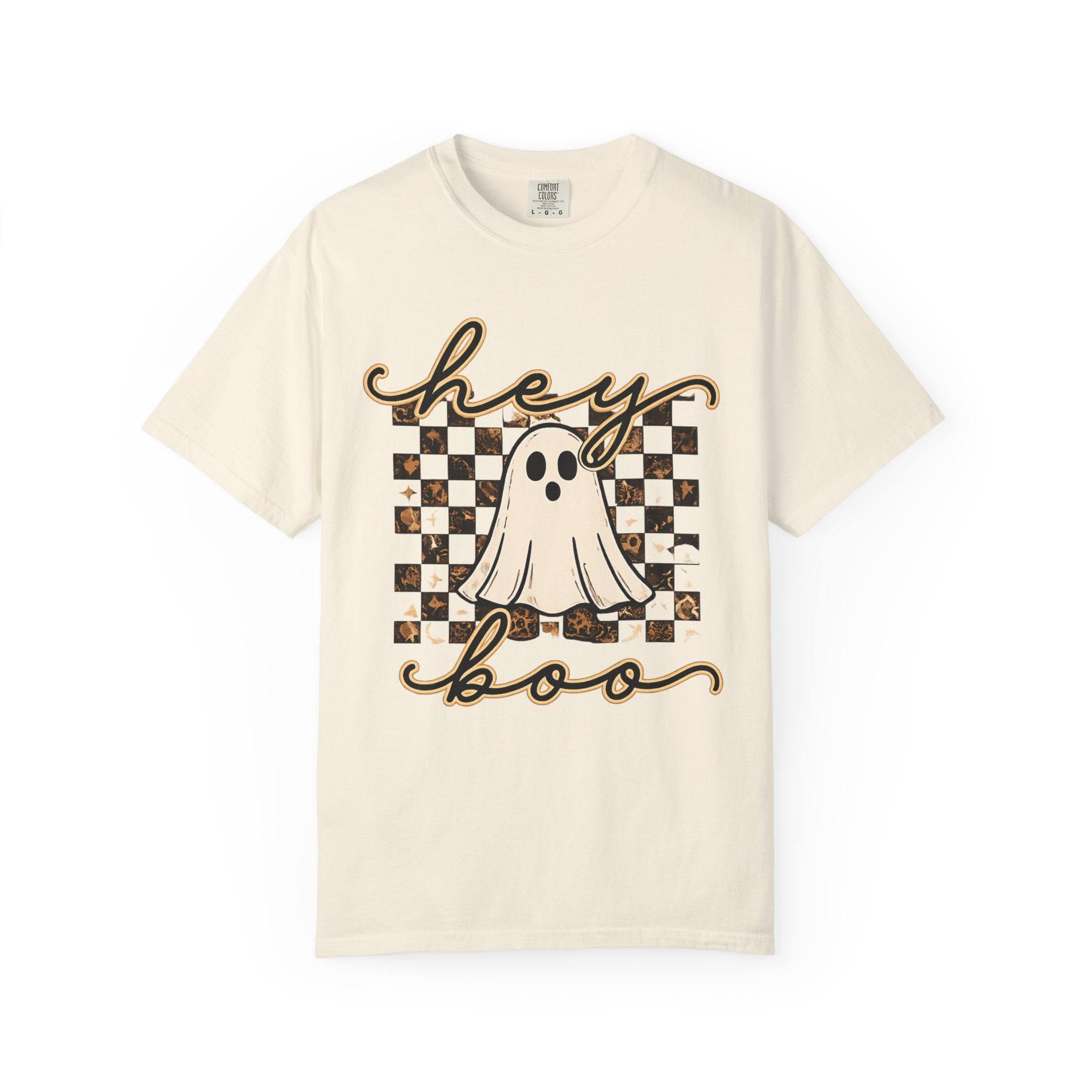 Hey Boo Checkered Tee