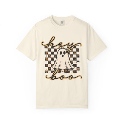Hey Boo Checkered Tee