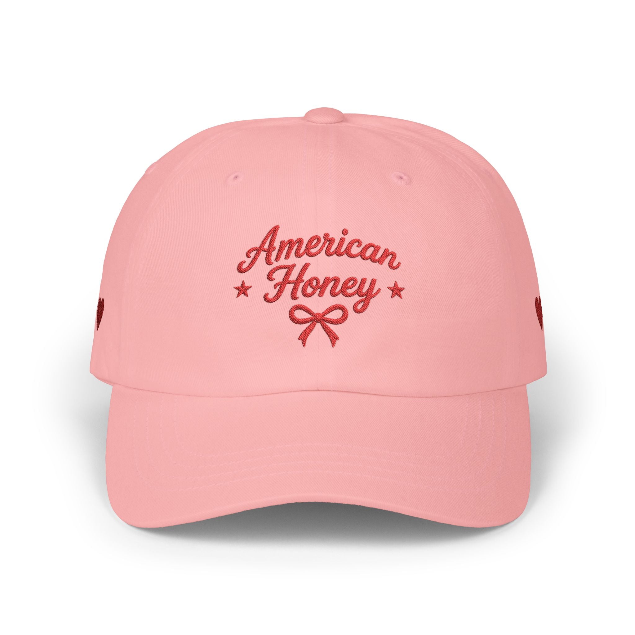 American Honey Embroidered White Baseball Hat