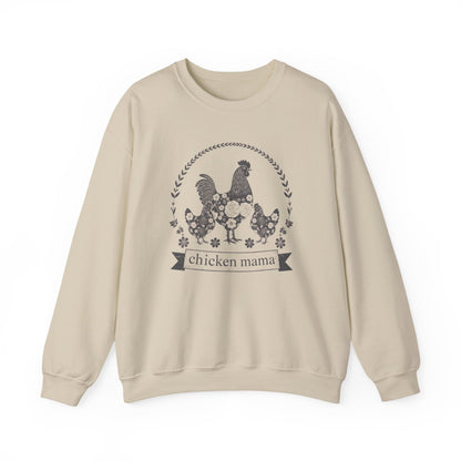 Chicken Mama illustration sweatshirt | hen flock floral design