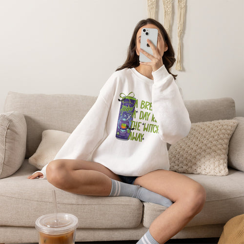 "A Brew A Day Keeps the Witch Away" Halloween Crewneck