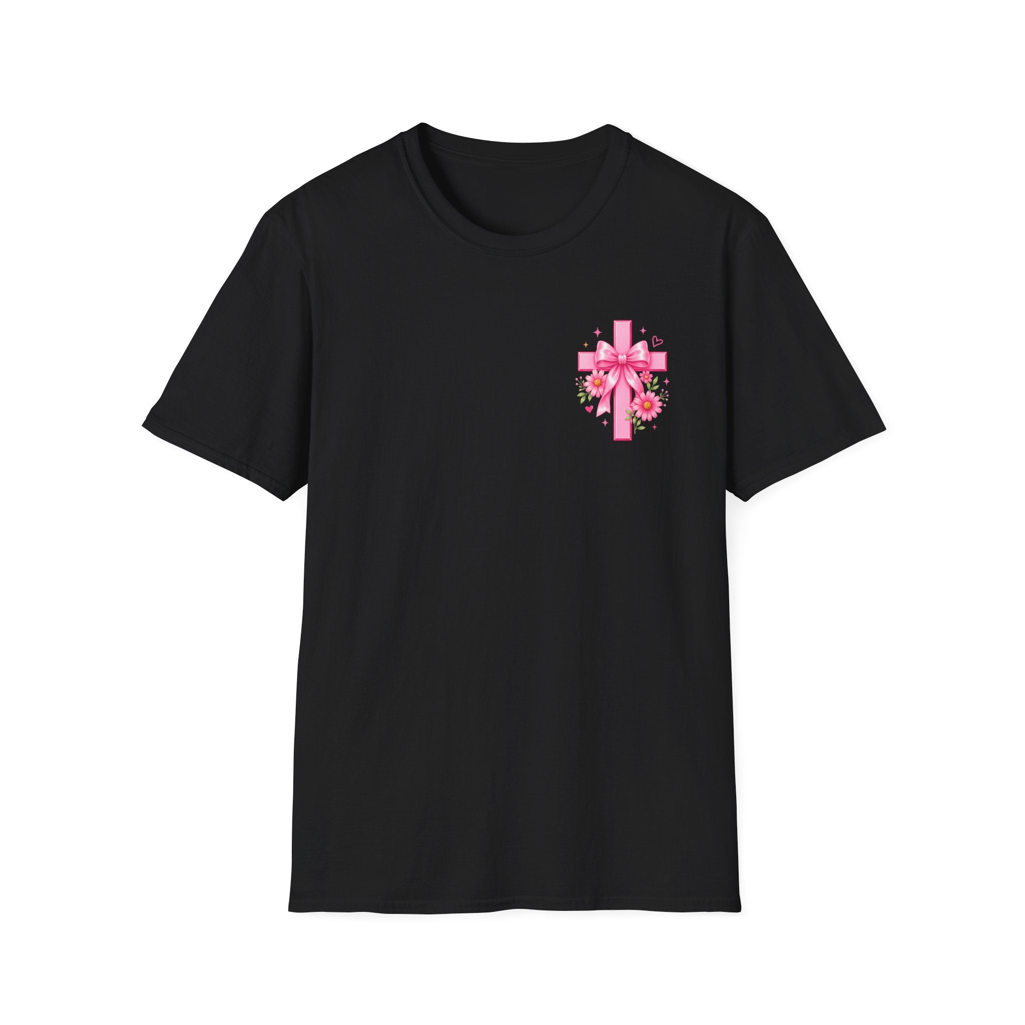 God Is In The Details Tee | Coquette Christian Shirt | Girly Faith Graphic Tee | Pink Bow Cross Shirt | Trendy Boutique Top