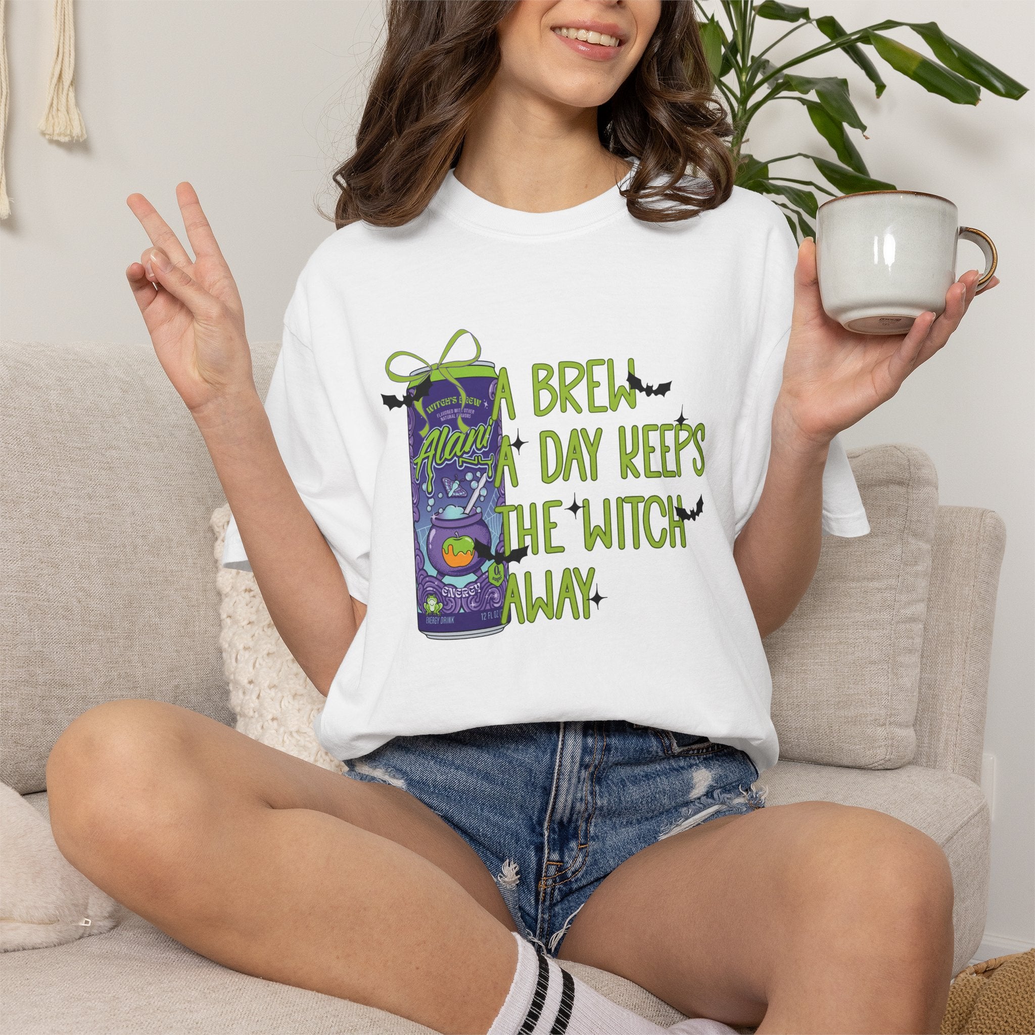 Brew All Day Keeps The Witch Away Tee