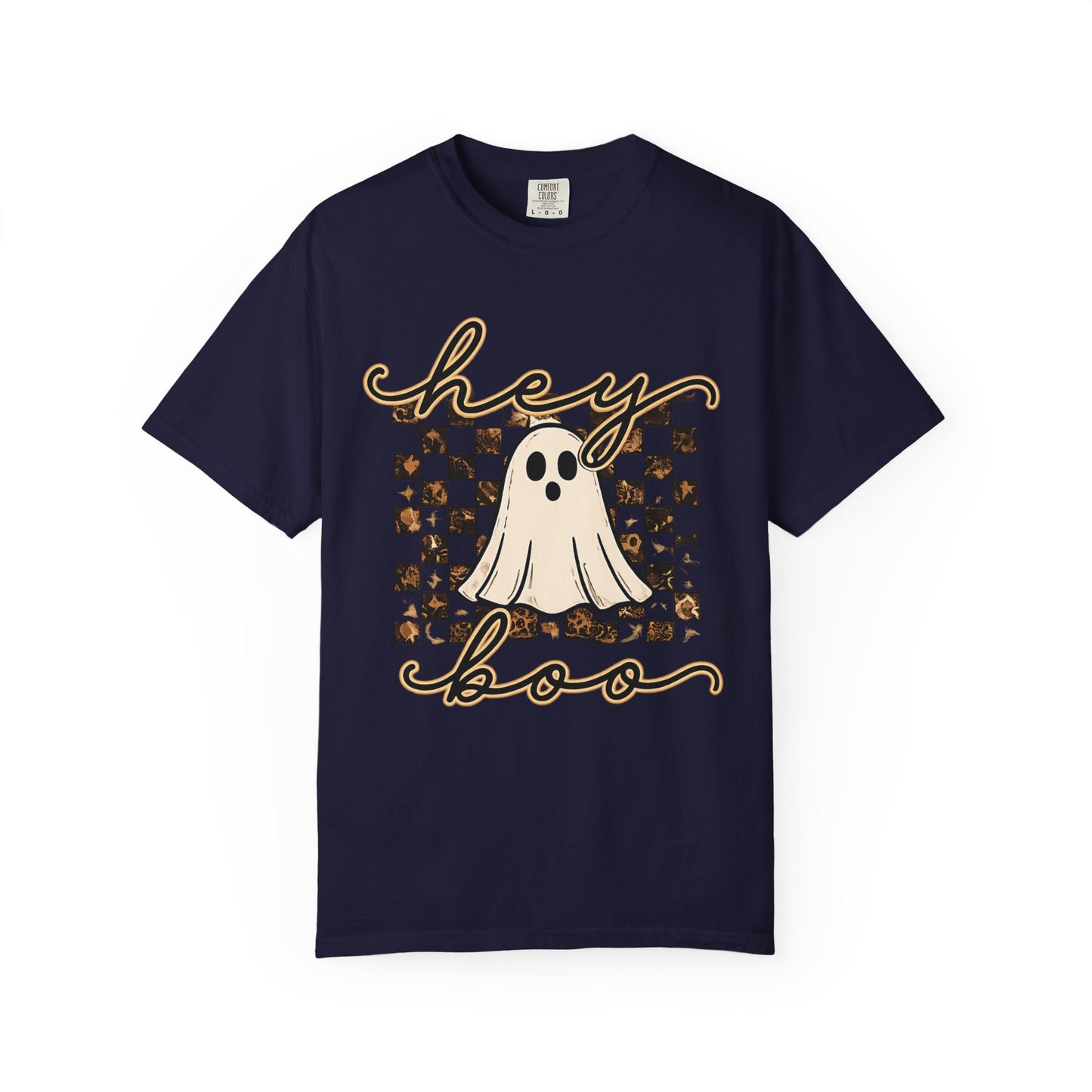 Hey Boo Checkered Tee