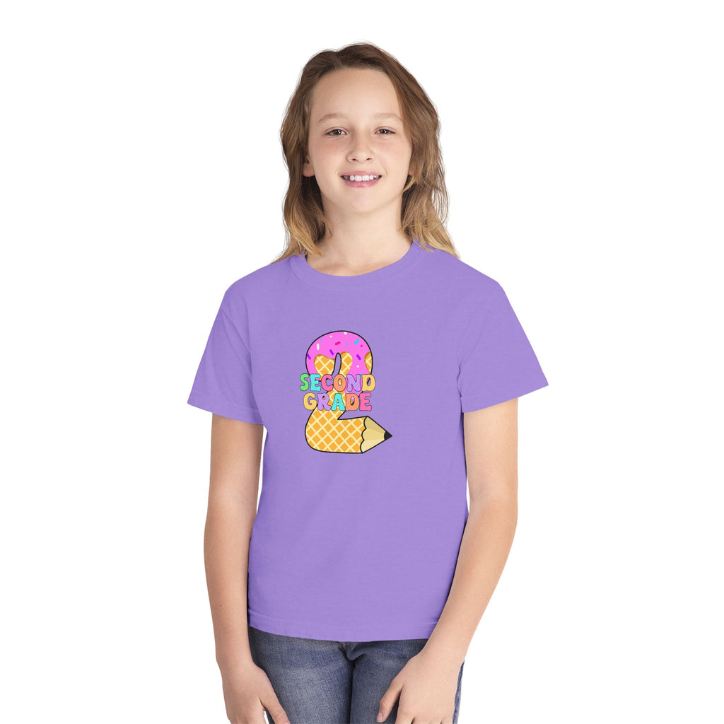 Second Grade Ice Cream Pencil Youth Tee