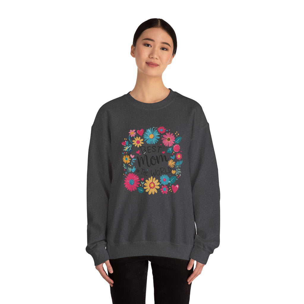 Unisex Heavy Blend™ Crewneck Sweatshirt “Best Mom in the World”