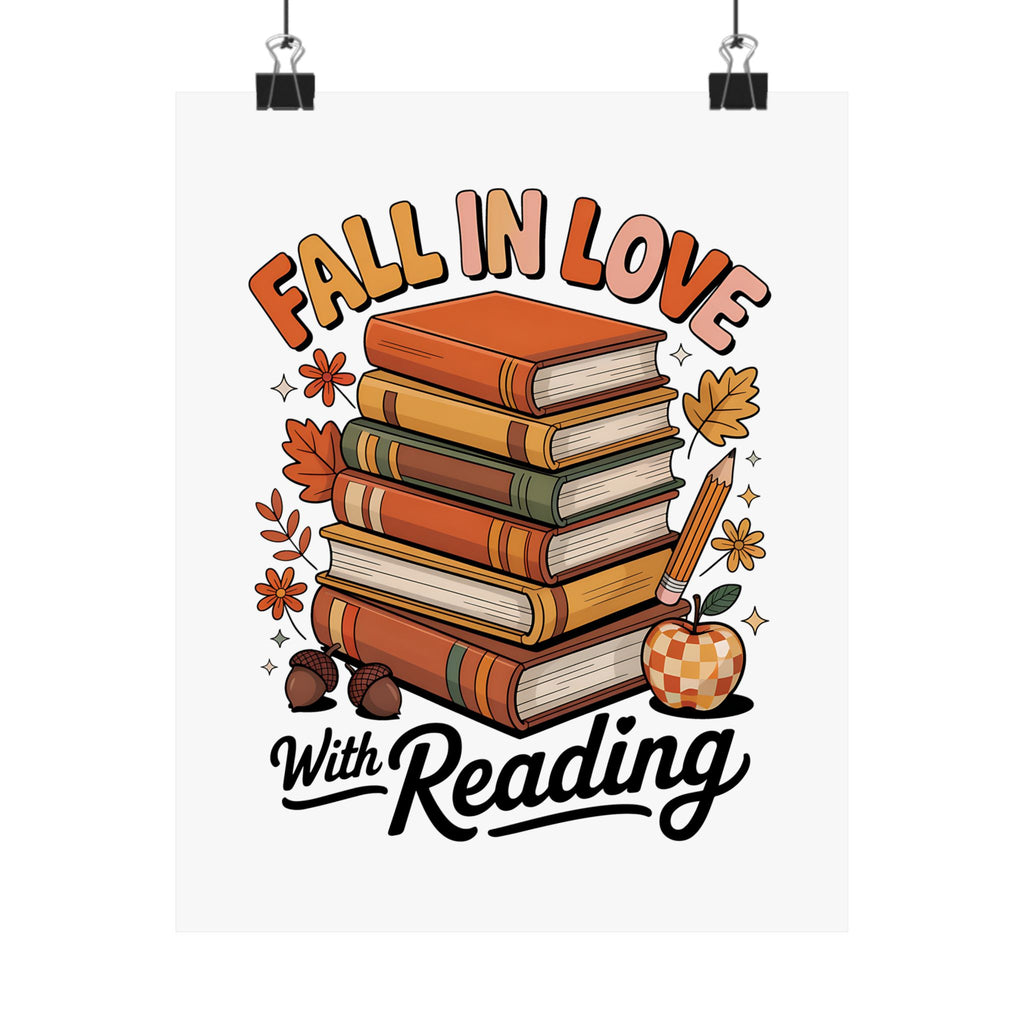 Fall in Love With Reading Poster