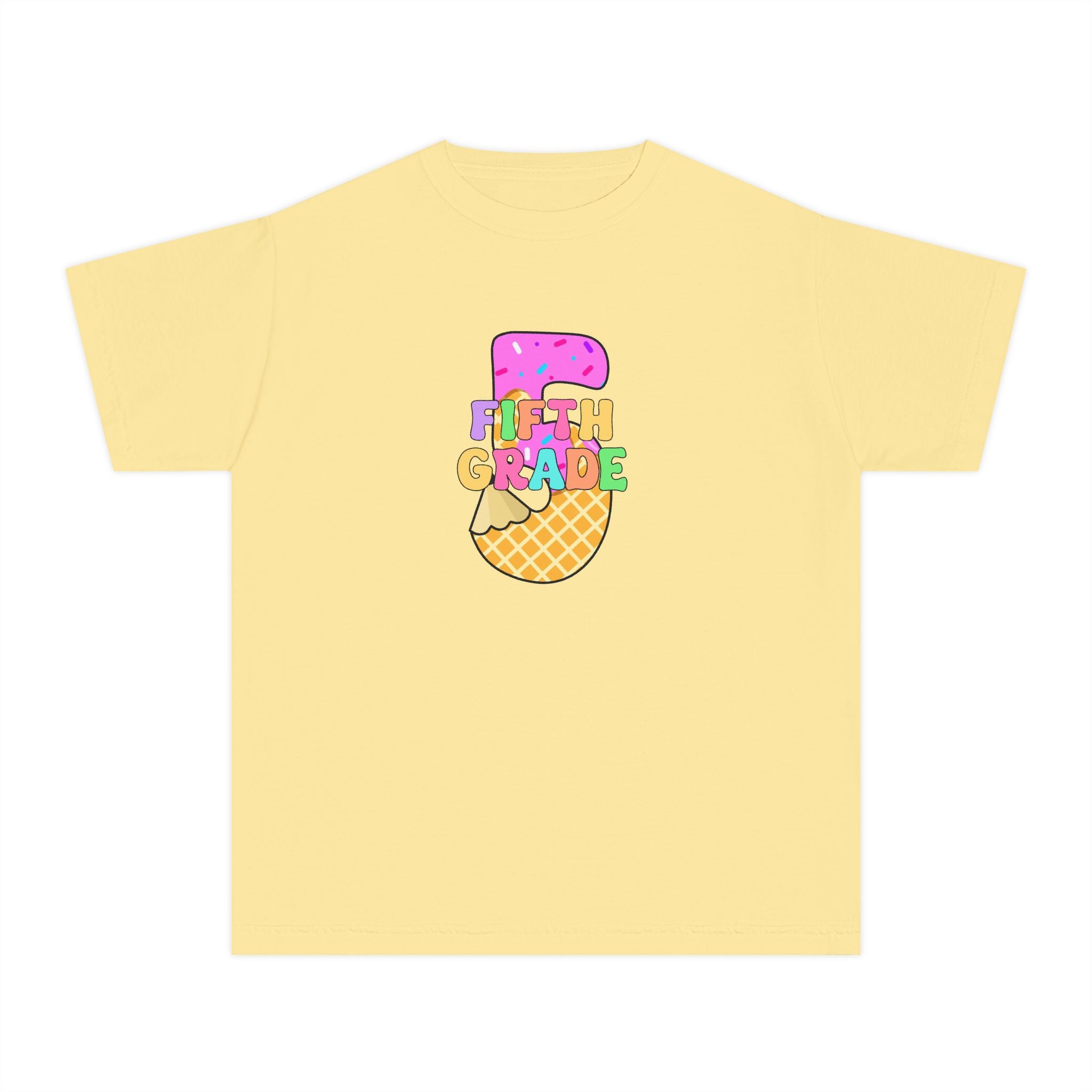 Fifth Grade Ice Cream Pencil Youth Tee