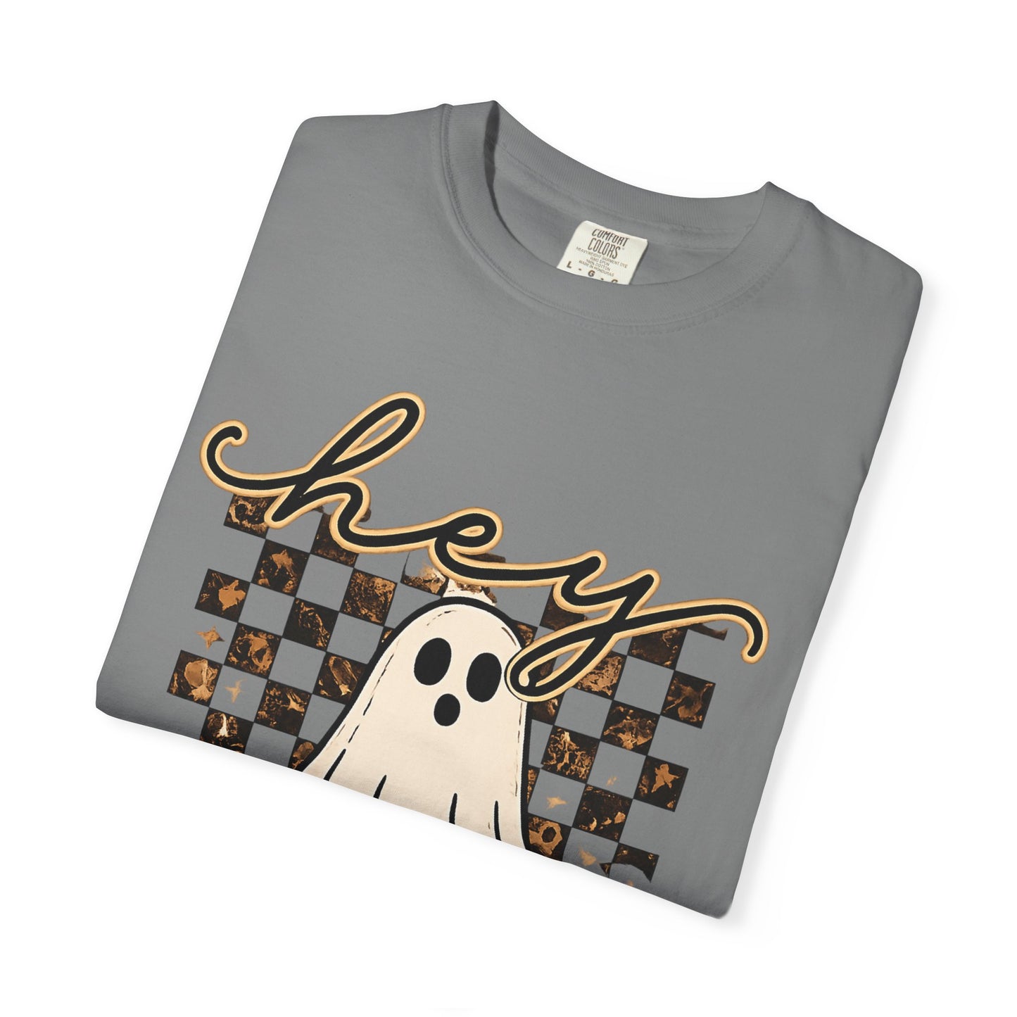 Hey Boo Checkered Tee