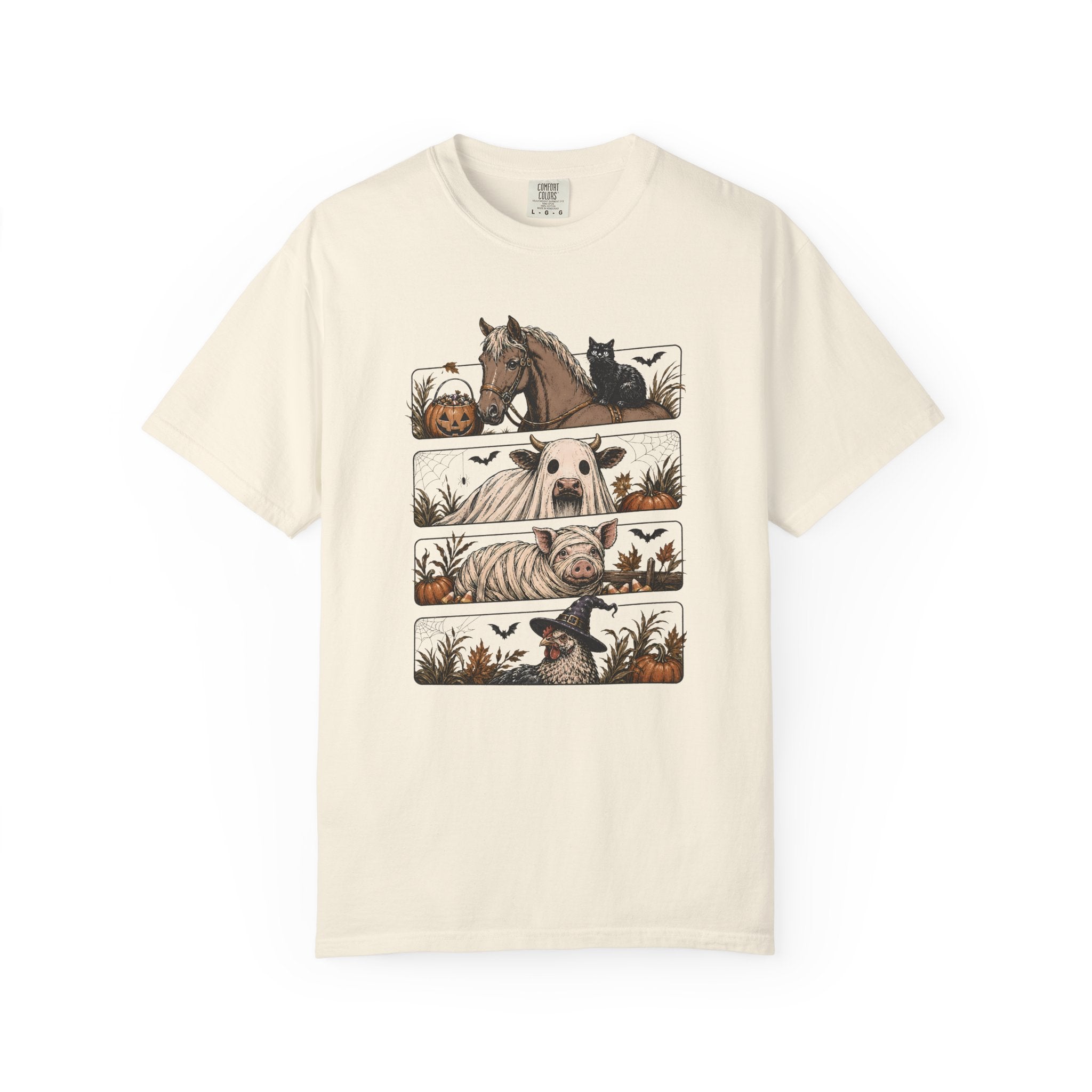 Halloween Farm Animals Adult Tee