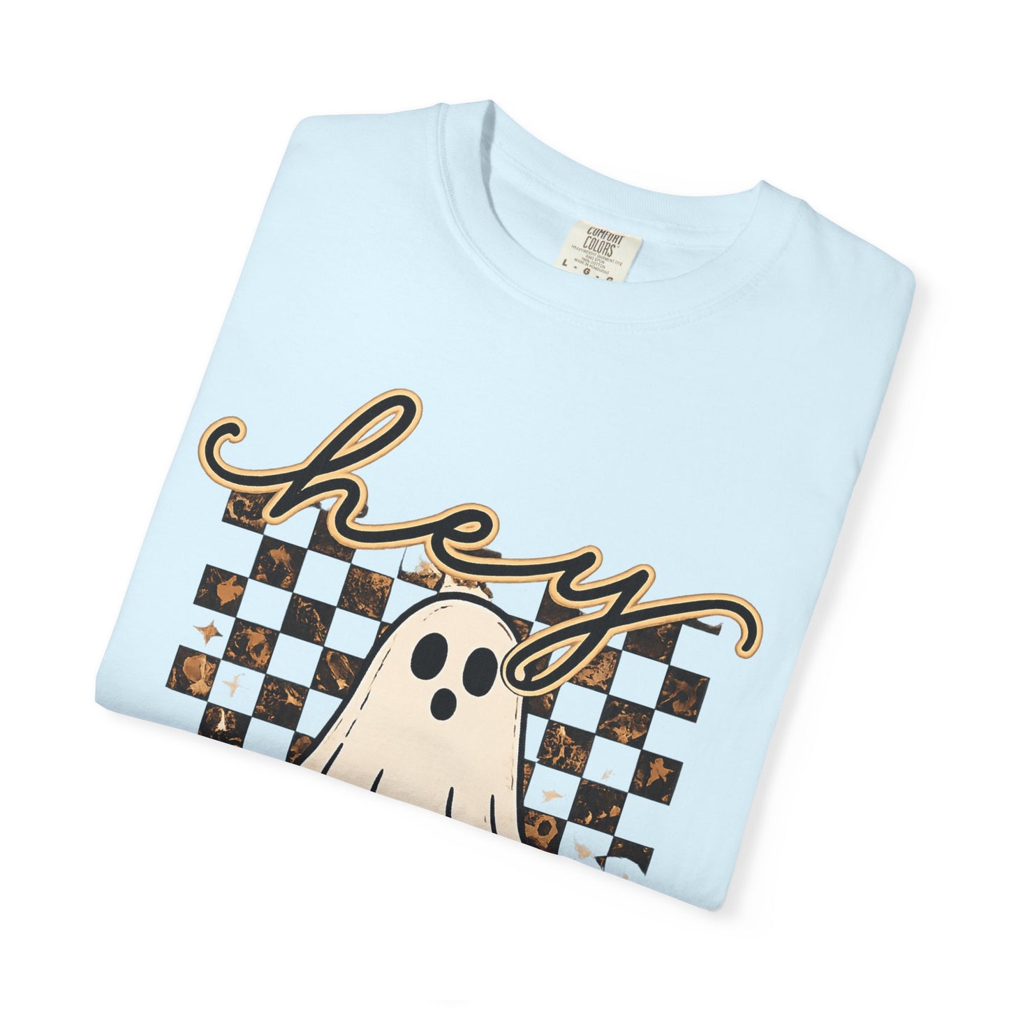 Hey Boo Checkered Tee