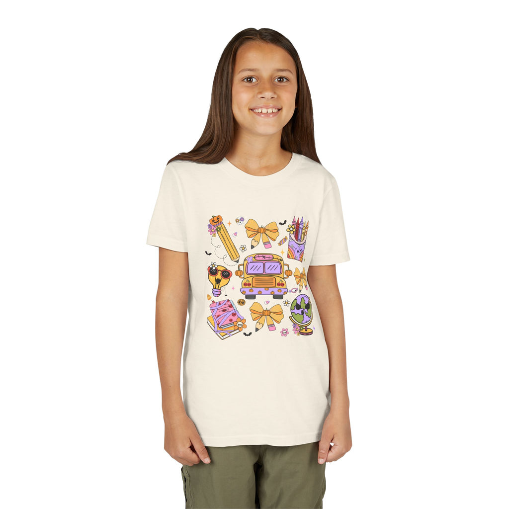 Cute Bus, Globe & Crayon Halloween Tee
